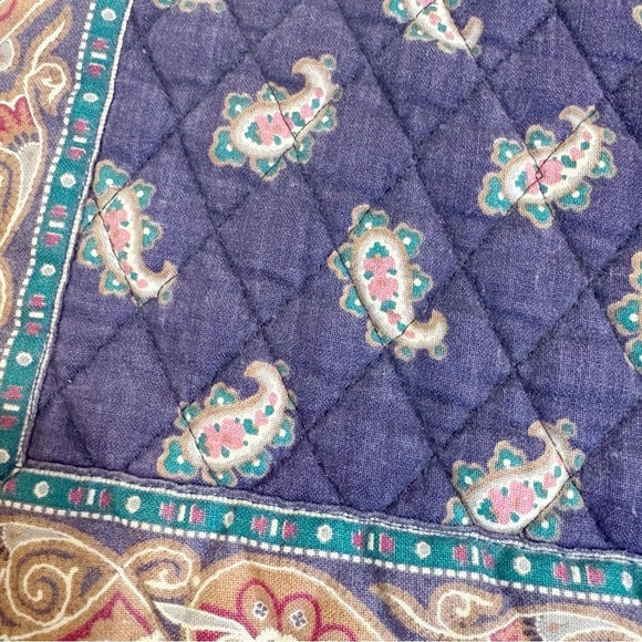 Vera Bradley Blue Paisley Placemat 1 Only Quilted Dining Room Table Setting - Picture 8 of 10
